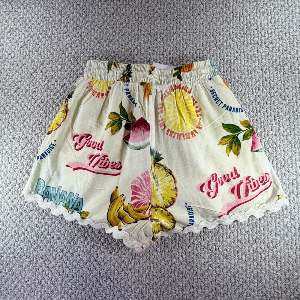 Sugarlips Zion paradise Halle shorts-Cream-Women Size XS - Picture 2 of 8